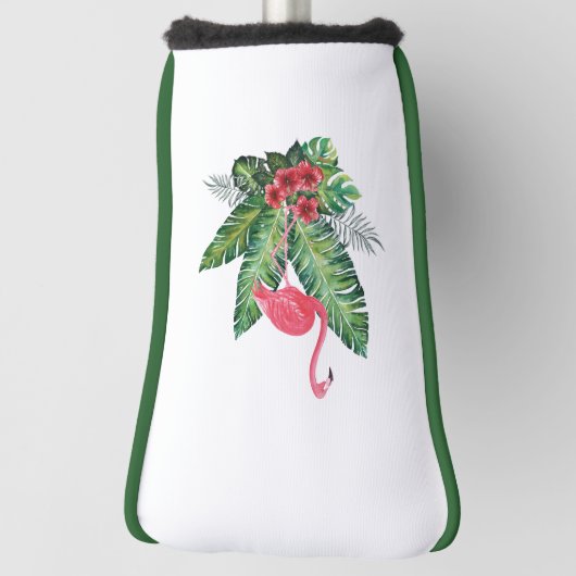 Flamingo tropische Blätter Putter Golf Headcover (Rotieren 90)