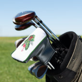 Flamingo tropische Blätter Putter Golf Headcover (In Situ)
