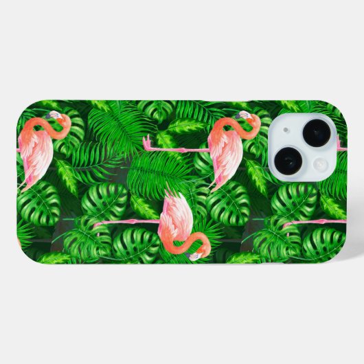 Flamingo tropische Wasserfarbe Case-Mate iPhone Hülle (Rückseite (Horizontal))
