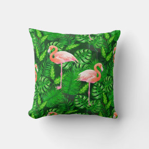 Flamingo tropische Wasserfarbe Kissen