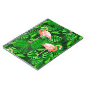 Flamingo tropische Wasserfarbe Notizblock (Linke Seite)