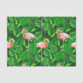 Flamingo tropische Wasserfarbe Seidenpapier (Vorderseite)