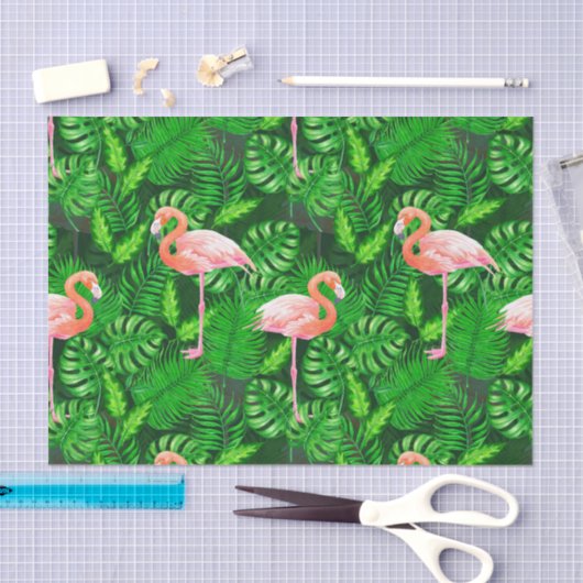 Flamingo tropische Wasserfarbe Seidenpapier (Handwerk)