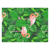 Flamingo tropische Wasserfarbe Tischdecke (Vorderseite (Horizontal))