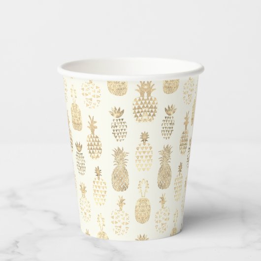 Flamingo, tropischer Geburtstag Pappbecher (Rückseite)