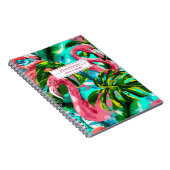 Flamingo Tropischer Name und Thema Notizblock (Rechte Seite)