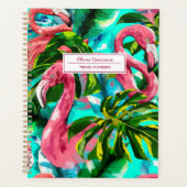 Flamingo Tropischer Name und Thema Planer (Vorderseite)