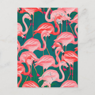 Flamingo tropischer Sommer Postkarte