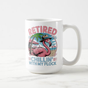 Flamingo Tropischer Strand Ruhestand Humor Kaffeetasse