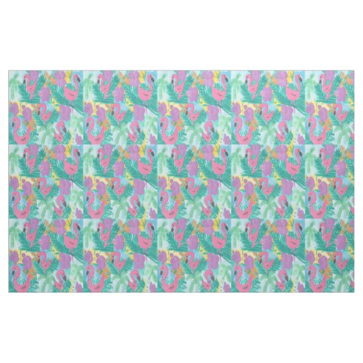Flamingo-tropisches Dschungel-Gewebe Stoff (Fat Quarter (45,7 x 55,9 cm))
