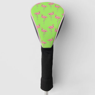 Flamingo tropisches Muster Rosa Grün Golf Headcover
