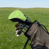 Flamingo tropisches Muster Rosa Grün Golf Headcover (In SItu)