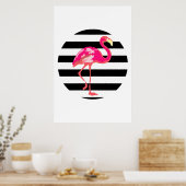 Flamingo, tropisches Sommerposter, Gartenposter Poster (Küche)