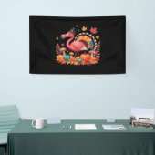 Flamingo Turkey Niedlich Flamingo Türkei Fall Leaf Banner (Messeveranstaltung)