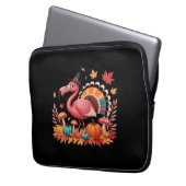 Flamingo Turkey Niedlich Flamingo Türkei Fall Leaf Laptopschutzhülle (Vorderseite Links)