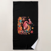 Flamingo Turkey Niedlich Flamingo Türkei Fall Leaf Strandtuch (Vorderseite)