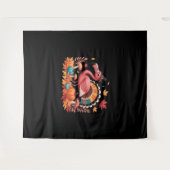 Flamingo Turkey Niedlich Flamingo Türkei Fall Leaf Wandteppich (Vorderseite (Horizontal))