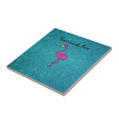Flamingo-Türkis-Glitter des Glitzer rosa Fliese (Seite)