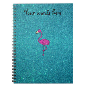 Flamingo-Türkis-Glitter des Glitzer rosa Notizblock