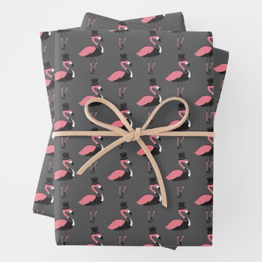 Flamingo Tuxedo Fun Wrapping Paper Sheets Geschenkpapier Set (Beispiel)