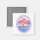 Flamingo Twins Magnet (Vorderseite/Rückseite)