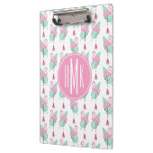 Flamingo-u. Wassermelone-Pastell-Muster Klemmbrett (Links)