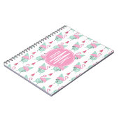 Flamingo-u. Wassermelone-Pastell-Muster Notizblock (Linke Seite)