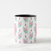 Flamingo-u. Wassermelone-Pastell-Muster Tasse (Zentrum)