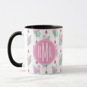 Flamingo-u. Wassermelone-Pastell-Muster Tasse (Links)