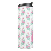 Flamingo-u. Wassermelone-Pastell-Muster Thermosbecher (Nach links gedreht)