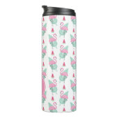 Flamingo-u. Wassermelone-Pastell-Muster Thermosbecher (Nach rechts gedreht)