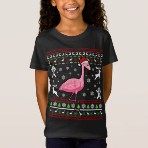 Flamingo Ugly Christmas Pajama Niedlich Bird Anima T-Shirt