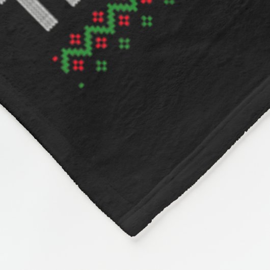 Flamingo Ugly Christmas Sweater Style Flamingo Bir Fleecedecke (Ecke)