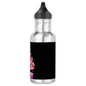 Flamingo Ugly Christmas Tree Funny Gift Edelstahlflasche (Rechts)