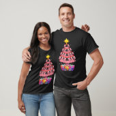 Flamingo Ugly Christmas Tree Funny Gift T-Shirt (Unisex)