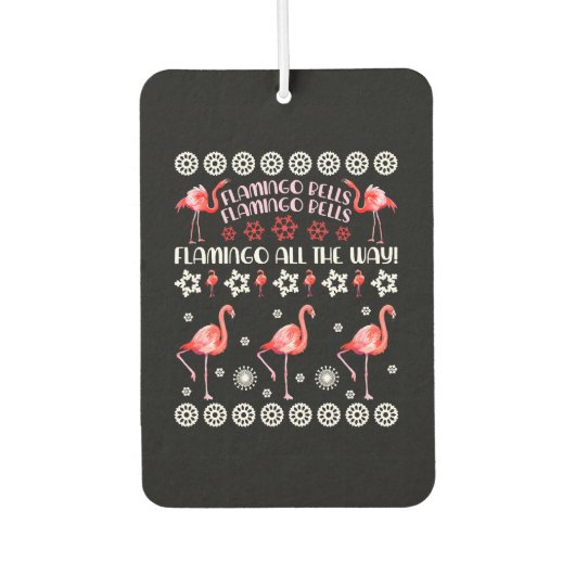 Flamingo Ugly Sweater Autolufterfrischer (Vorderseite)