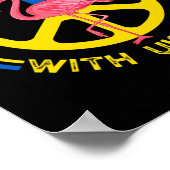 Flamingo Ukraine I Stand With Ukraine Flag Support Poster (Ecke)