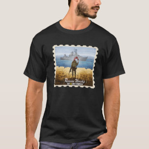 Flamingo Ukraine Postage Briefmarke Flag Pride Mot T-Shirt