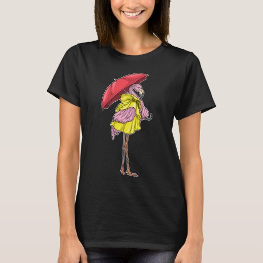 Flamingo Umbrella T-Shirt (Vorderseite)