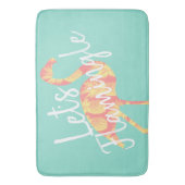 Flamingo und Ananas im tropischen Stil Badematte (Vorderseite Vertikal)