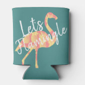 Flamingo und Ananas im tropischen Stil Dosenkühler (Rückseite)