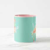 Flamingo und Ananas im tropischen Stil Tasse (Zentrum)