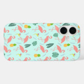 Flamingo und Ananas - Sommermuster Case-Mate iPhone Hülle (Rückseite (Horizontal))