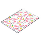 Flamingo und Ananas: Tropisches Set. Notizblock (Linke Seite)