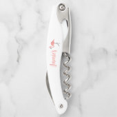 Flamingo und benutzerdefinierter Name Kellnermesser (Rückseite)