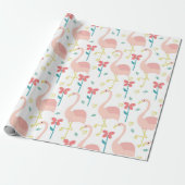 Flamingo und Blume Geschenkpapier (Ungerollt)