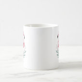 Flamingo und Blume Kaffeetasse (Mittel)