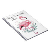 Flamingo und Blume Notizblock (Rechte Seite)
