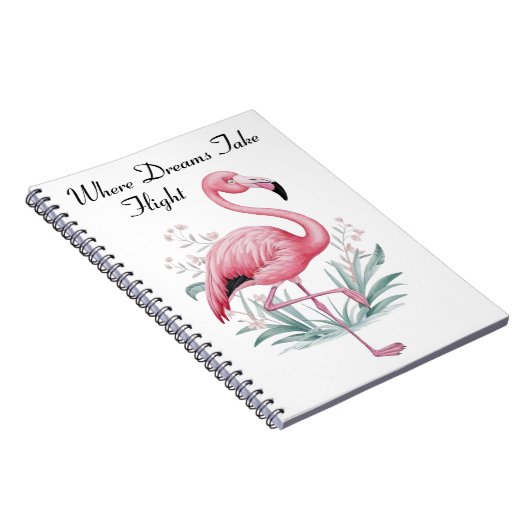 Flamingo und Blume Notizblock (Rechte Seite)