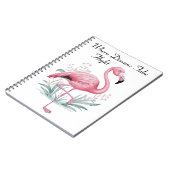 Flamingo und Blume Notizblock (Linke Seite)